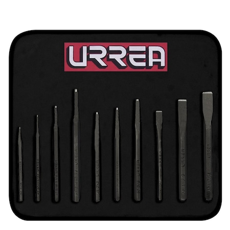 Urrea Punch & Chisel Set, 10Pc NO.2
